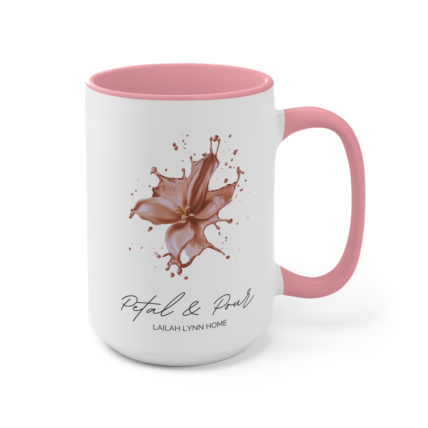 Petal & Pour Accent Mug "Enjoy Life's Little Luxuries"